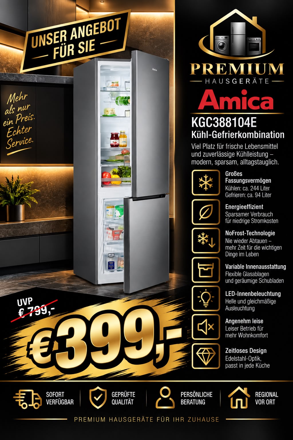 Amica_KGC388104E_Kuehl-Gefrierkombination