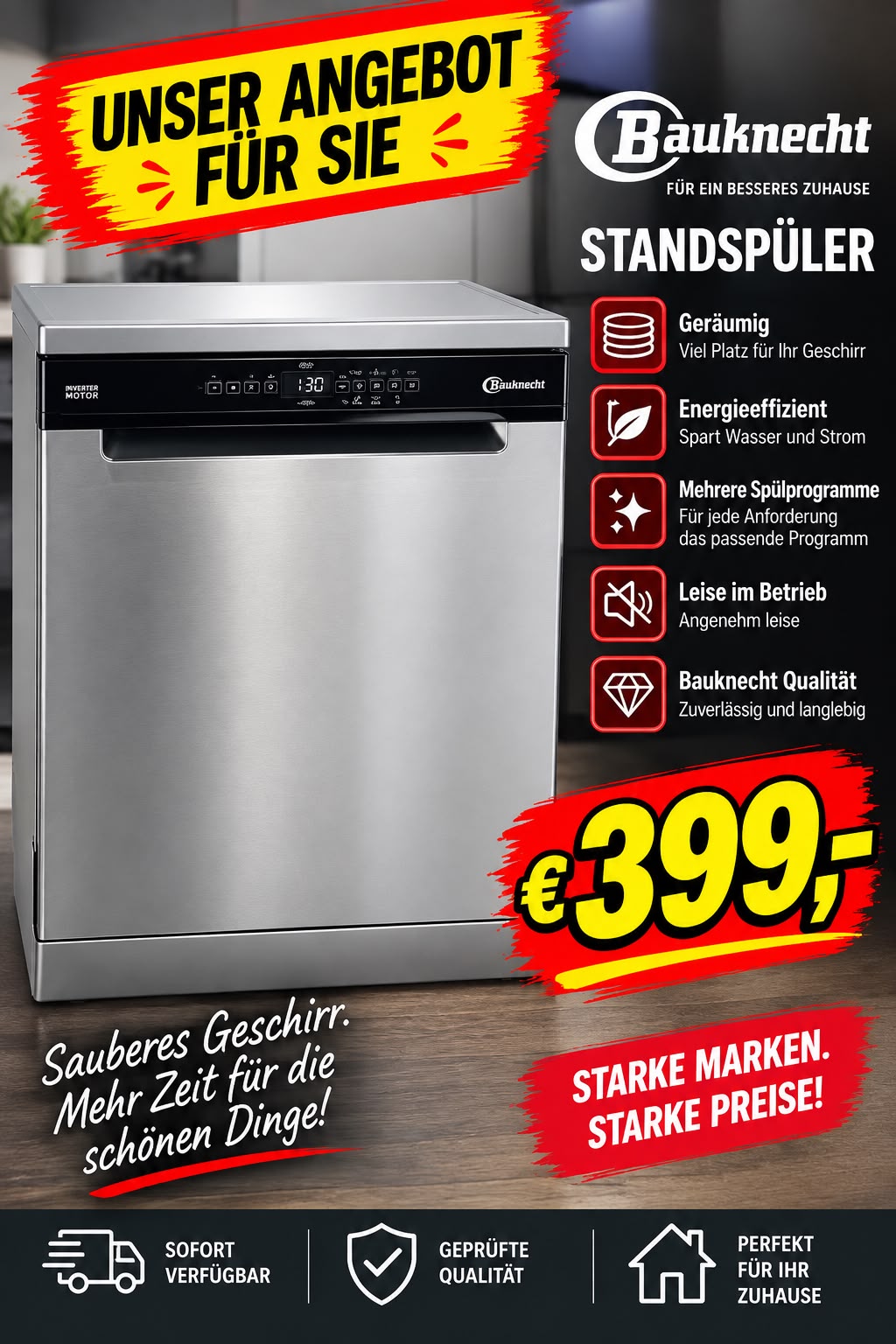 Bauknecht-Standspueler-Edelstahl