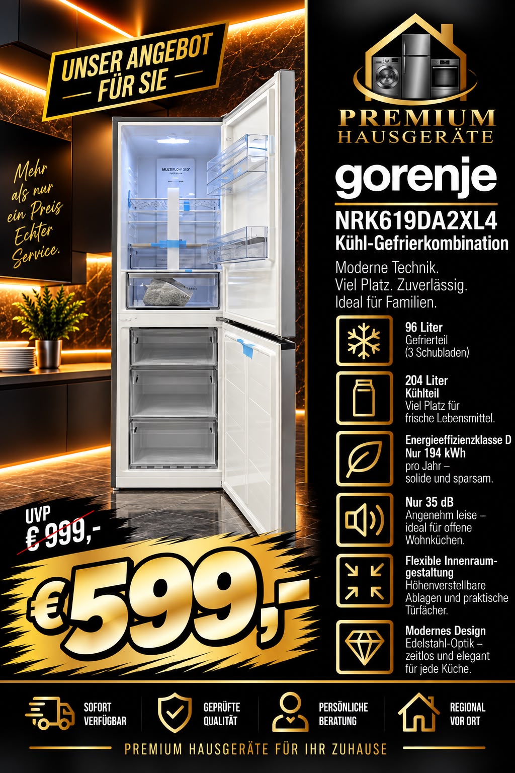 Gorenje_NRK619DA2XL4_Kuehl-Gefrierkombination