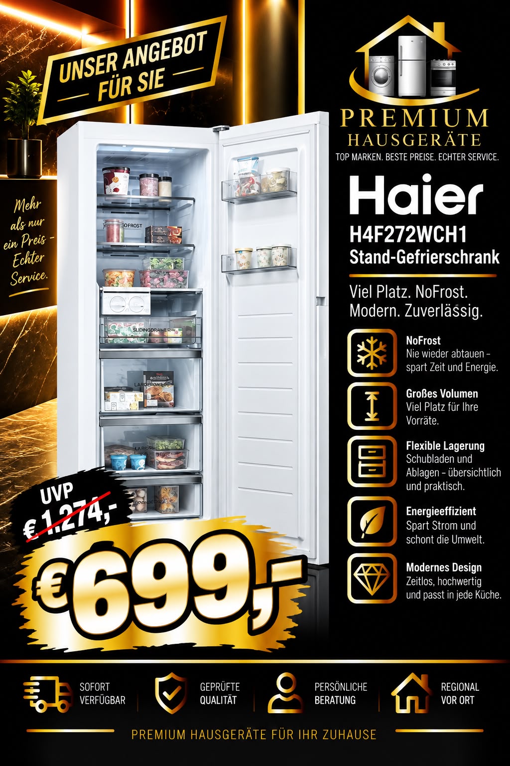Haier_H4F272WCH1_Stand-Gefrierschrank